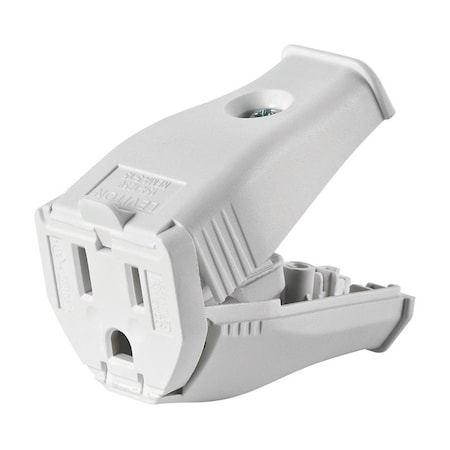 Leviton Leviton Commercial and Residential Thermoplastic Straight Blade Connector 5-15R 2 Pole 3 Wire 3W102-0WH